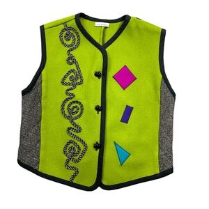 Lynn Murray Small Vest Wool Eclectic Green Black (see description)‎